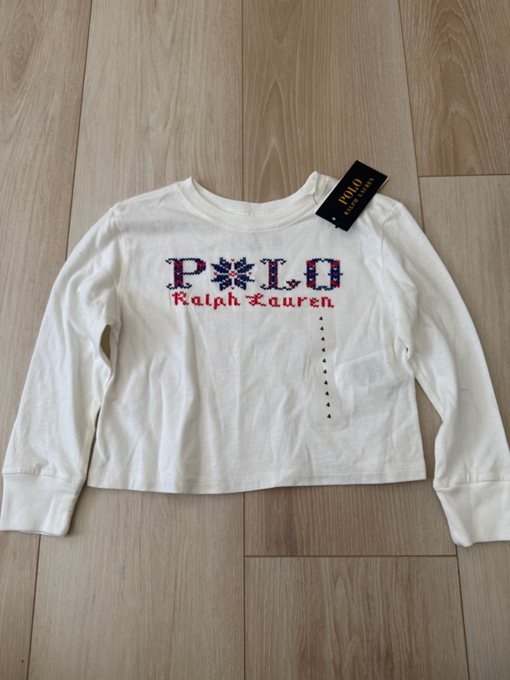 New With Tags- Polo by Ralph Lauren White Long-Sleeve Tee